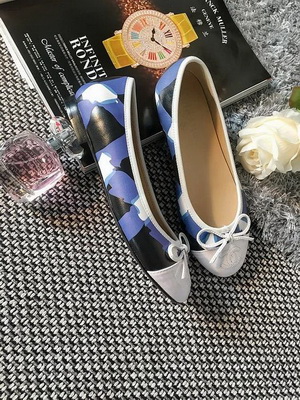 CHANEL Shallow mouth flat shoes Women--021